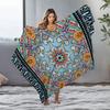 Colorful Paisley Floral Printed Throw Blanket Sofa Bed Decorative Cushion Cover for Living Room Bedroom