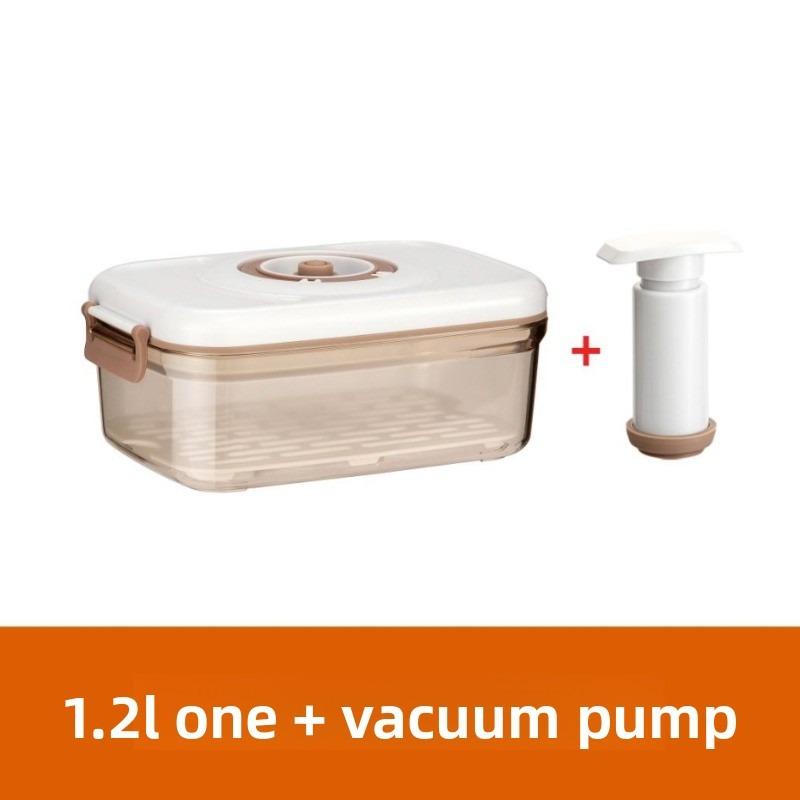 Vacuum Storage Box Sealed Grain Container Household Fresh Keeping Box Refrigerator Drainable Organizer
