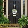 Welcome Sign Front Door Decorations,Round Wood Wreath Wall Hangings Decors for Outdoor Indoor,Home,Farmhouses ,Porch