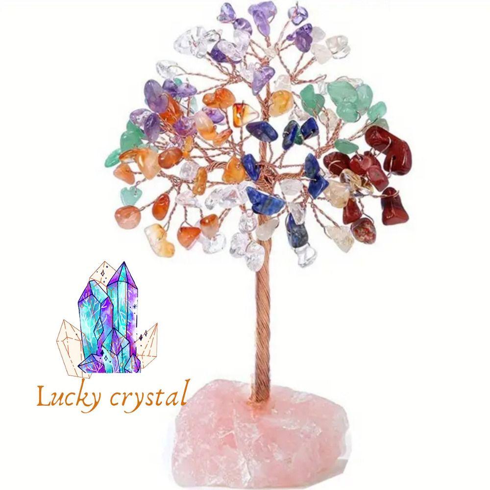 With Base Crystal Feng Shui Trees Landscape Wealth Tree Ornaments  Potted Plants