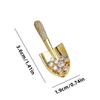 Rinhoo Cute Small Shovel Shaped Brooches For Women Creative Gold Color Rhinestone Shovel Lapel Pins Metal Button Badge Jewelry