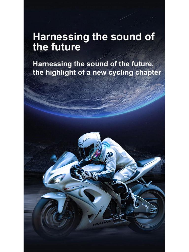 X3 X3PRO Bluetooth Noise-Canceling Motorcycle Helmet Earphones - Waterproof with Long Battery Life.