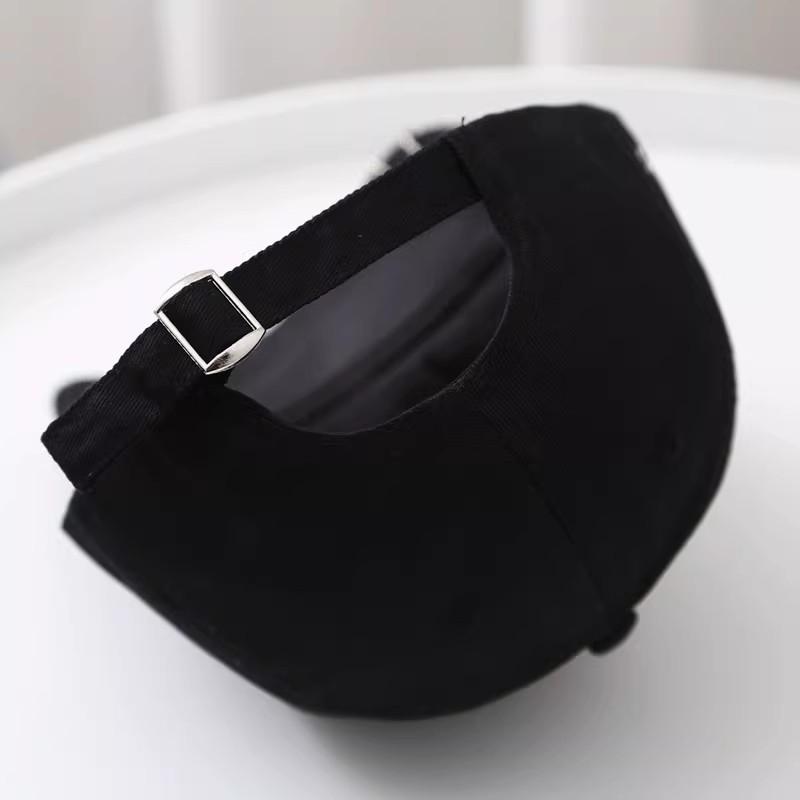 Women's Spring Summer Korean Style Baseball Cap with Ring Sunscreen Anti-UV Metal Baseball Caps Hip Hop Street Dance Style Kpop
