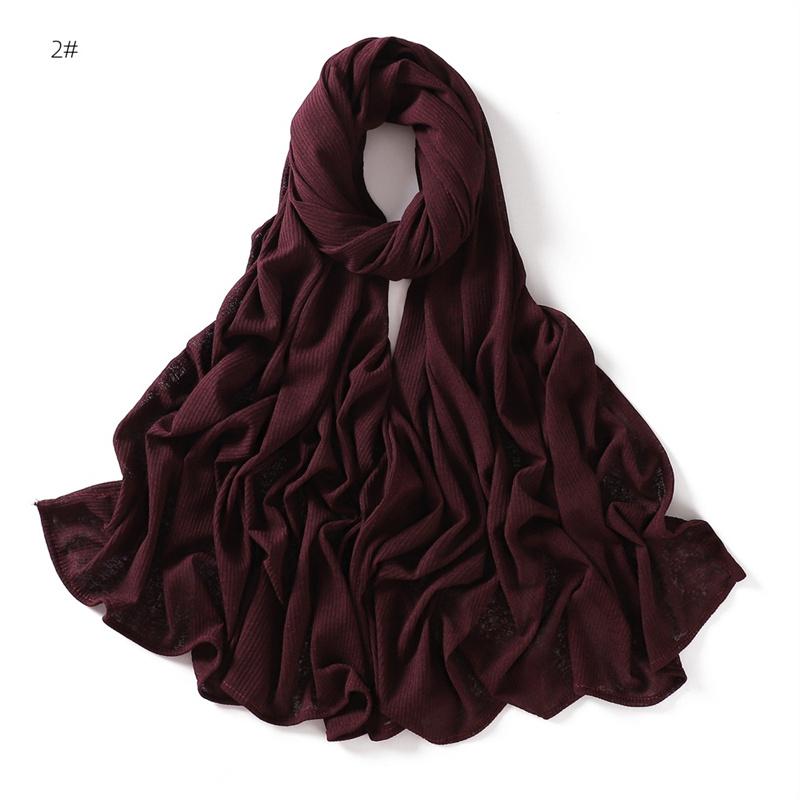 Einfacher Weicher Atmungsaktiver Ramadan Jersey Hijab Schal Wickeltuch Elastische Foulards Schal Arabischer Snood Islamischer Muslimischer Turban Stirnband 170*70cm