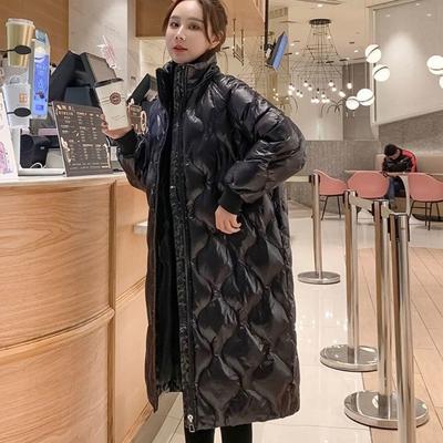 Fashion New Autumn Winter Black Cotton-padded Warm Loose Jacket Woman's Parkas Long Sleeve Solid Color Street All-match Coat