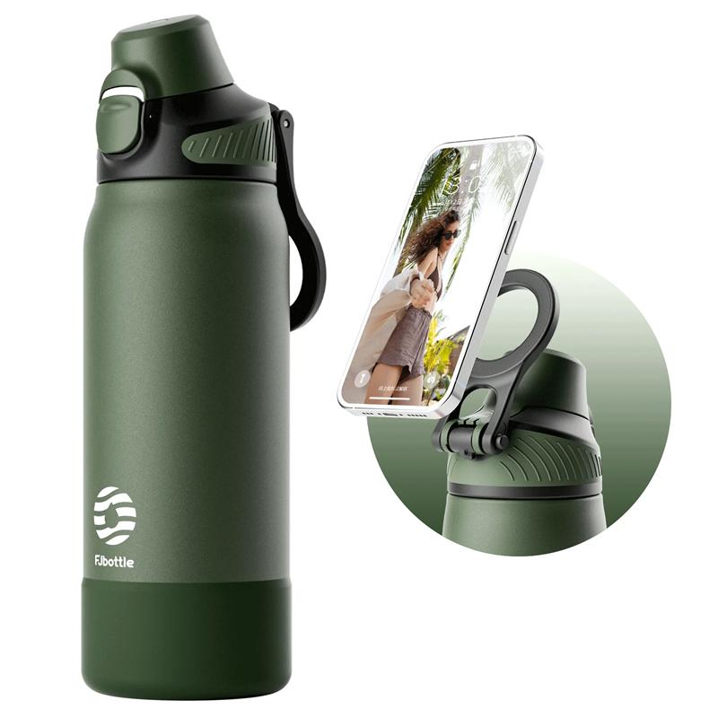 FEIJIAN 600ml/1000ml Magnetic Thermal Water Bottle Stainless Steel Leakproof Portable Thermo Bottle for Sports Travel Camping