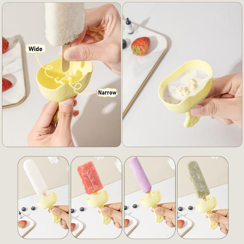 Food Grade Silicone Ice Cream Mould Heart-Shaped Snowman Christmas Tree Popsicles Mold Reusable Kids Homemade Frozen Popsicle