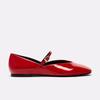 Red Women's Flats Round Toe Female Ballet Shoes Patent Leather Designer Female Mary Jane Shock Fashion Shoes for Women 2025 New