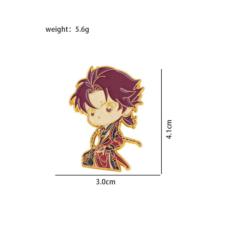 Code name Kite Metal Badge Fu Rong Liu Dan Button Brooch Sun Ce Zuoci Bazi Backpack Pendant Exquisite Jewelry