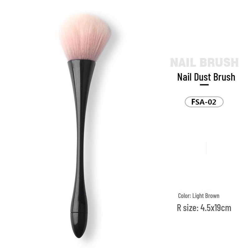 Nail & Blush Powder Brush Set: Nail Dust Brush, Influencer Loose Powder Brush, Small Waist Blush Brush