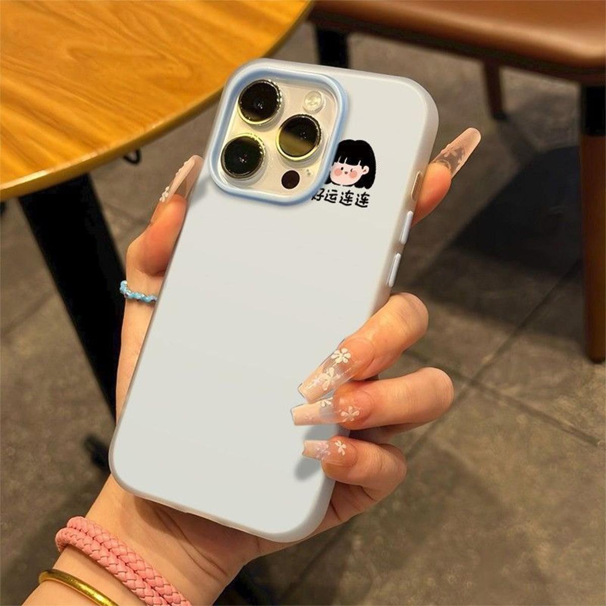 

Jelly Two-in-one New Mobile Phone Case for Women, High-end, Light, Luxurious, Non-yellowing, Cute and Fashionable for Iphone14pm For iphone 17PROMAX