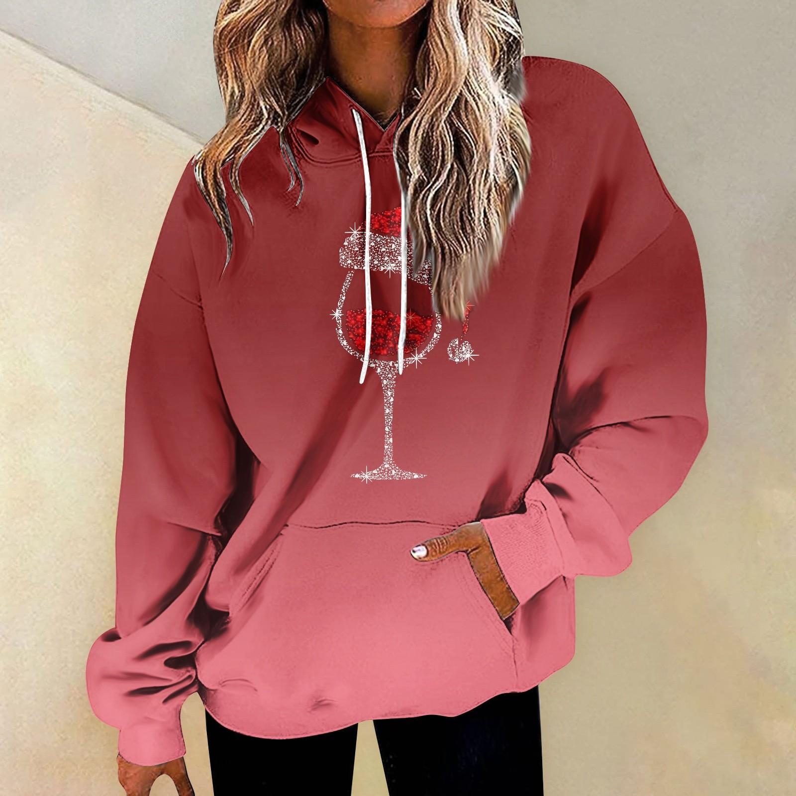 

Женская рождественская принтовая объемная толстовка с завязками и карманом, модный свитер, топы, модная одежда XXXL