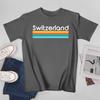 Unisex Vintage Switzerland Retro Suisse Tshirt Tees Oneck T Shirts WoUnisex Boys 100 Cotton TShirt