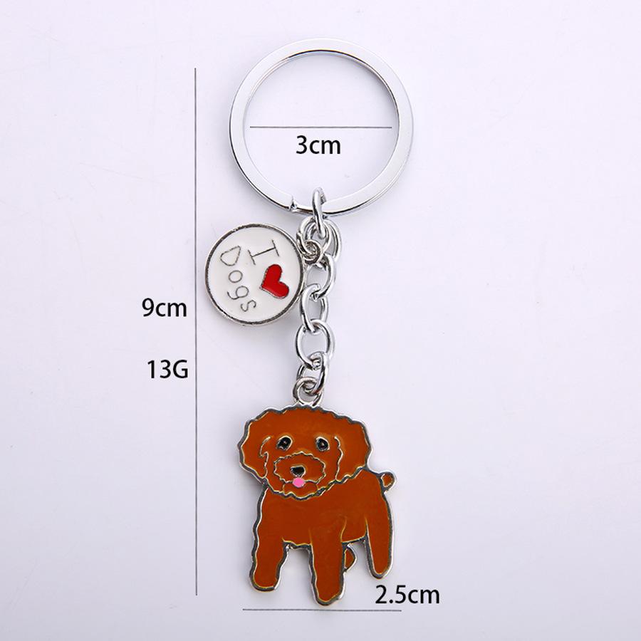 Cute Dog Keyring Gifts Fashionable Animal Charms Small Accessories Car Keyrings and Bag Charms