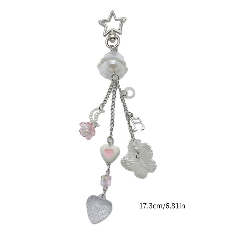 Strawberry Pendant Keychain Delicate Fruit Pendant Keyring Mobile Phone Pendant Strap Lanyard DIY Backpack