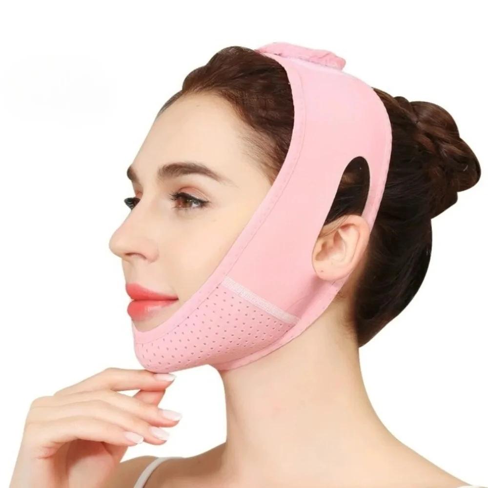

Women Face Lifting Belt Face Slimming Chin Cheek Lift Up Strap V Line Shaper Anti Wrinkle Bandage Facial Beauty Skin Care Tools розовый
