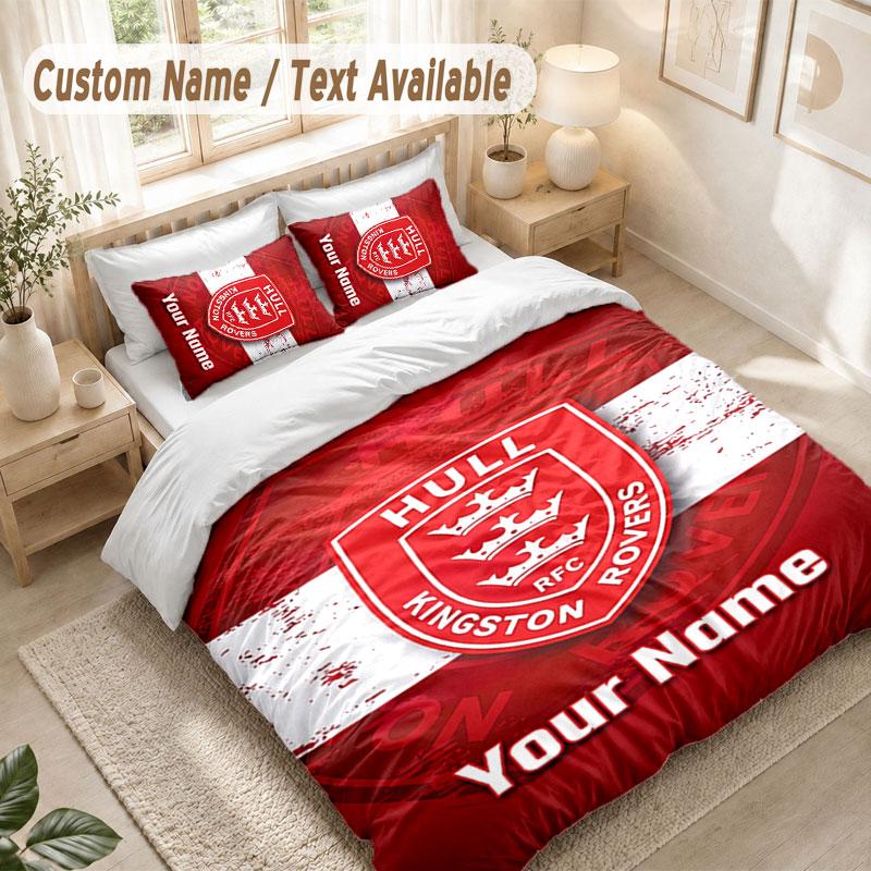 Custom Name Bedding Set 3 PiecesHull KR Print Duvet Cover + 2 Pillowcases Soft Bed Decor