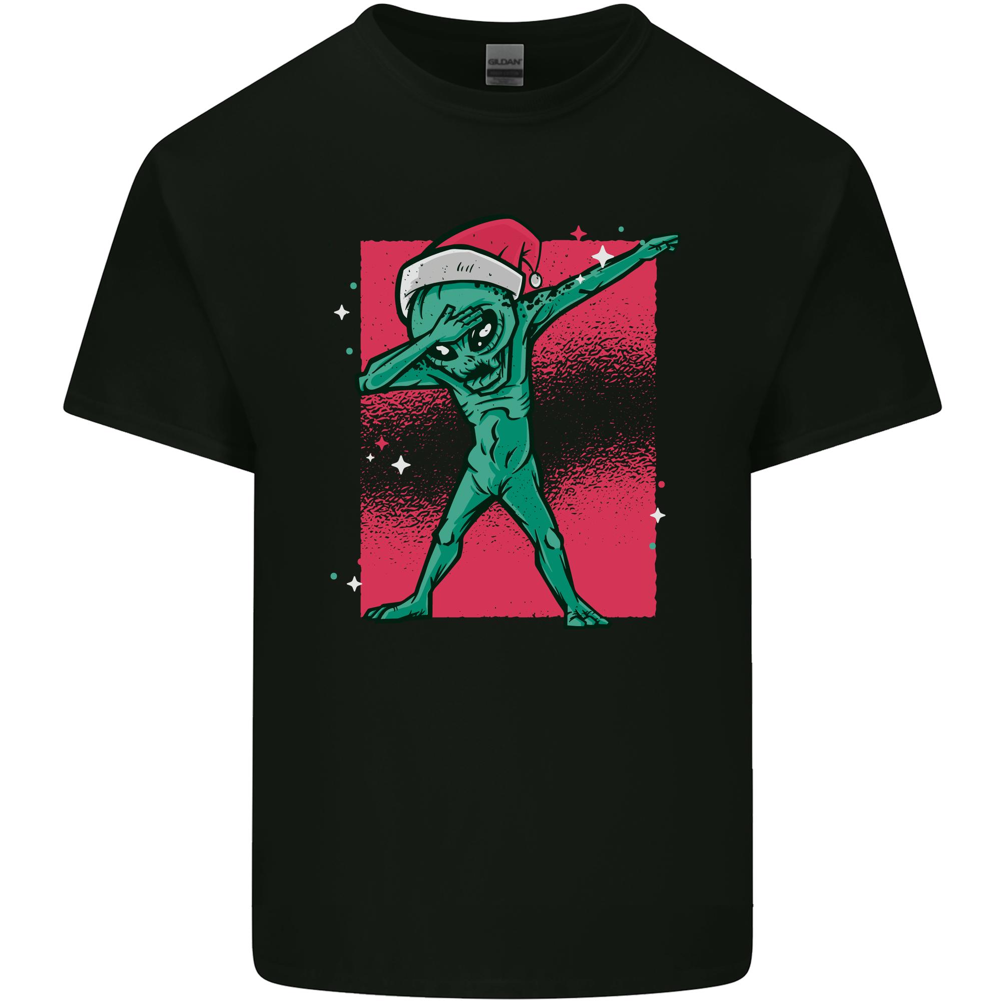 Christmas Dabbing Alien Xmas UFO Unisexs Light Cotton TShirt S