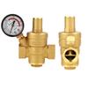 Pressure Reducer, DN15 232PSI Water Pressure Regulator Valve, Brass  Water Pressure Reducer with Gauge for Tap Water, Relief Valves