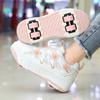 29 40 Boys Rotating Button Four Wheel Skate Roller Shoes Roller Skating Removable Student Skating Shoes Kid Shoes with Wheels Adjustable