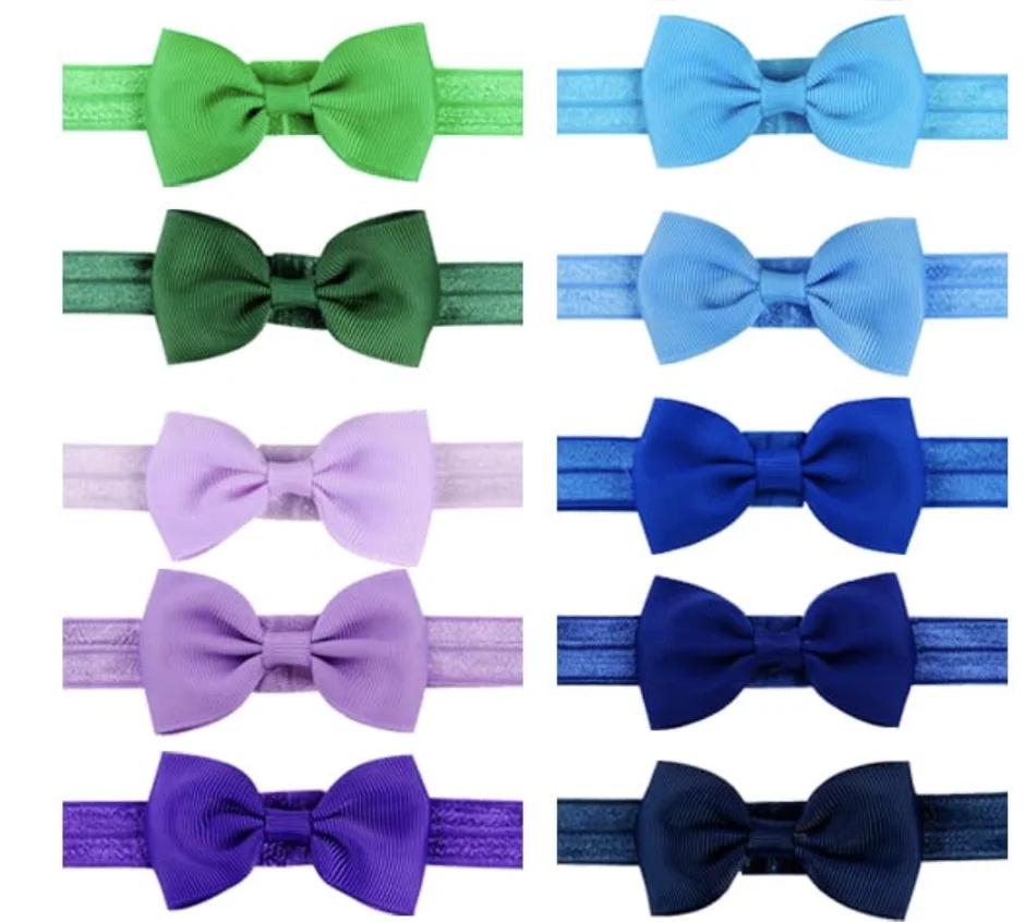 

10/20 шт. Детские повязки на голову 2,75 дюйма Банты Повязки для волос Бант для волос Резинки Аксессуары для маленьких девочек Новорожденных Младенцев Малышей