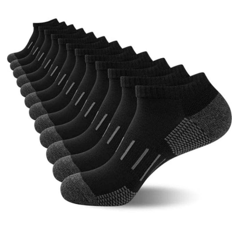 12 Pairs of Men'S Cushioned Short Socks for Sports And Running Performance.