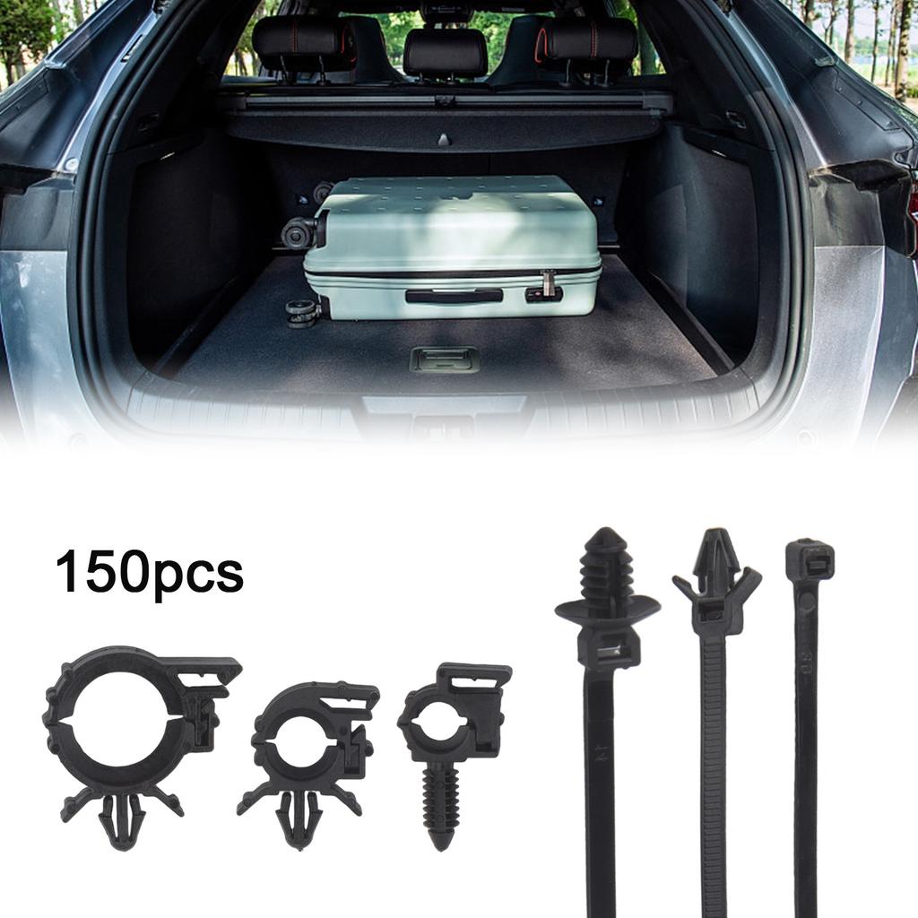 Car Wiring Solutions 150 Pcs Push Mount Clip Set for Effective Cable Routing