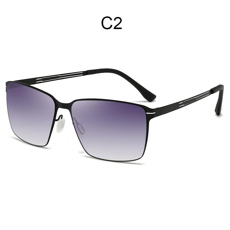 Men's Sunglasses, Metal Square Sunglasses, UV-proof Driving Fishing Sunglasses.
