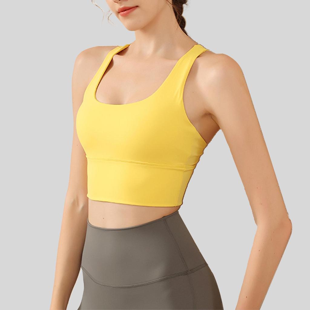 Shockproof Women’s Sports Bra - High-Intensity, Nude Feel, Beautiful Back, Running & Yoga Fitness Vest Top