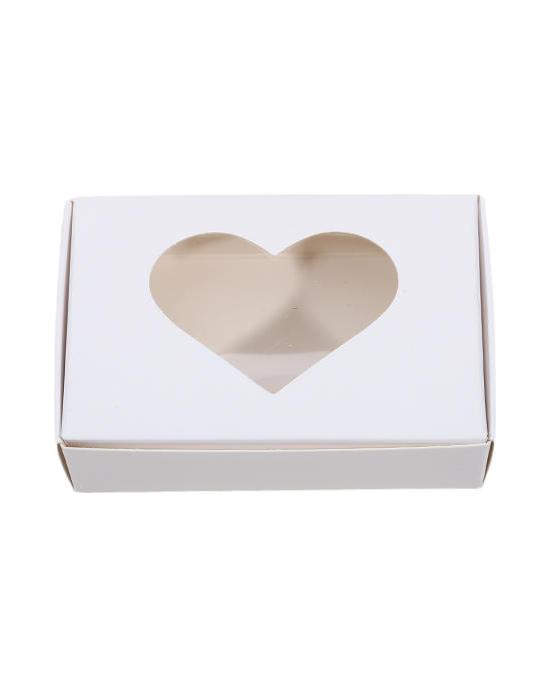 25KS Kraft papírová krabička s průhledným okénkem Domácí krabičky Dárky Balení Krabičky na sušenky Balení Krabička bonboniéra Dárek k narozeninám