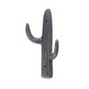 Wall Mounted Cactus Shaped Double Hook Sturdy Iron Coat Hanger for Entryway or Bathroom Easy Installation Towel Hook