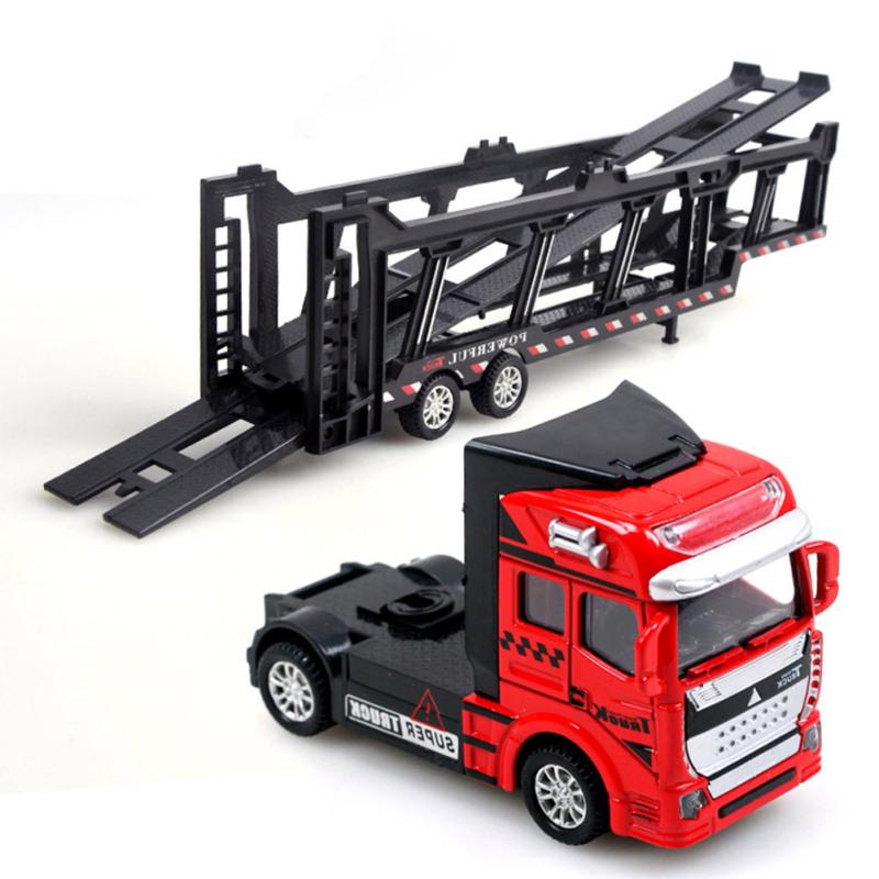 Kids Boys Simulate Alloy Trailer DIY Scene Modeling Toy