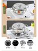 Japanese Stainless Steel Multi-Functional Tempura Frying Pot with Controllable Temperature & Double Handles