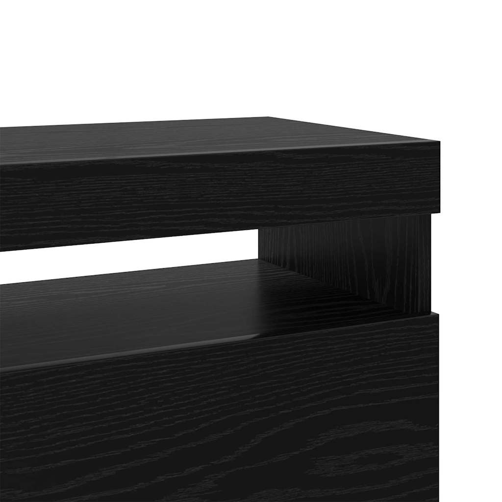 Mobile TV effetto Rovere Nero 60 x 35 x 40 cm Legno Ingegnerizzato