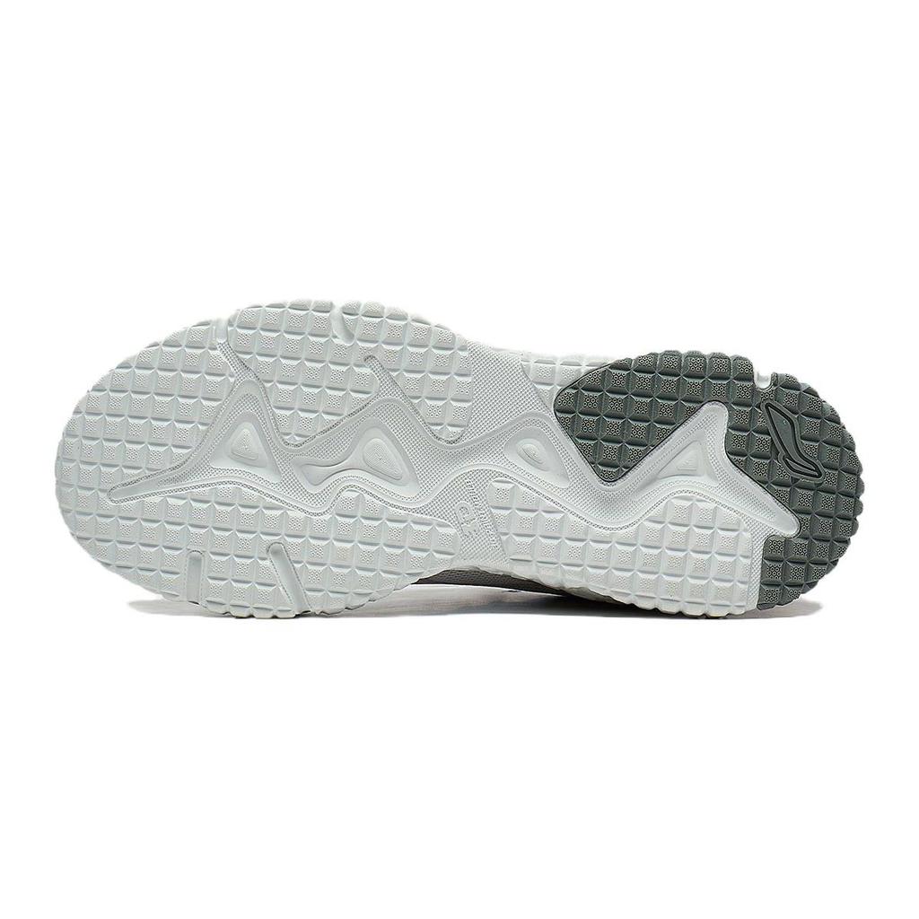 Li Ning Comfortable Versatile Shock Absorbing Breathable Casual Shoes Kids Sneakers Gray Yellow YKCT110-1