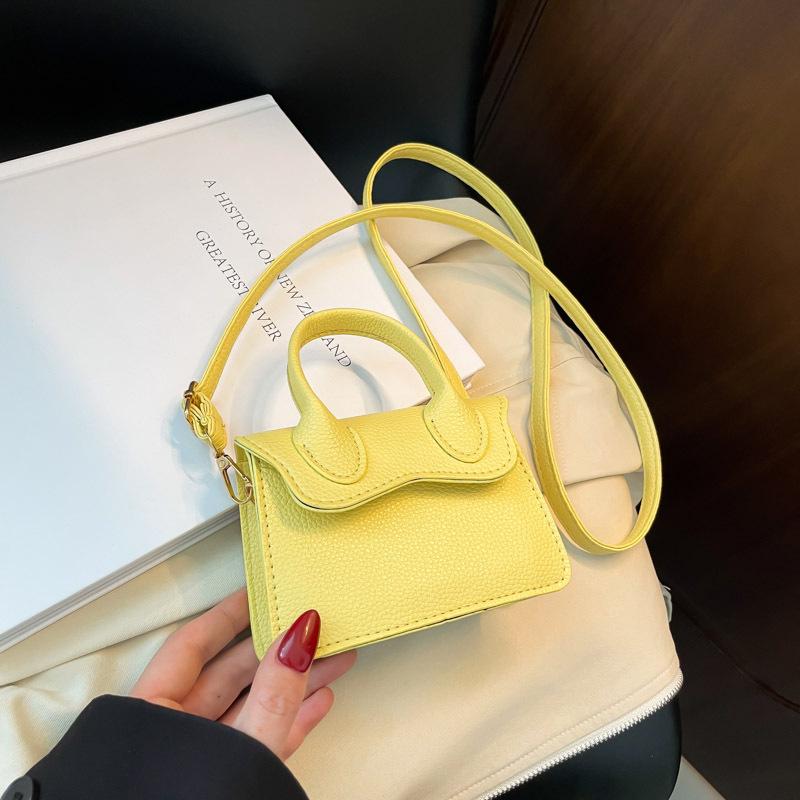 Lychee Pattern Casual Handbag Women's Early Autumn New Fashion Small Bag Autumn Crossbody Small Square Bag Mouth Red Envelope