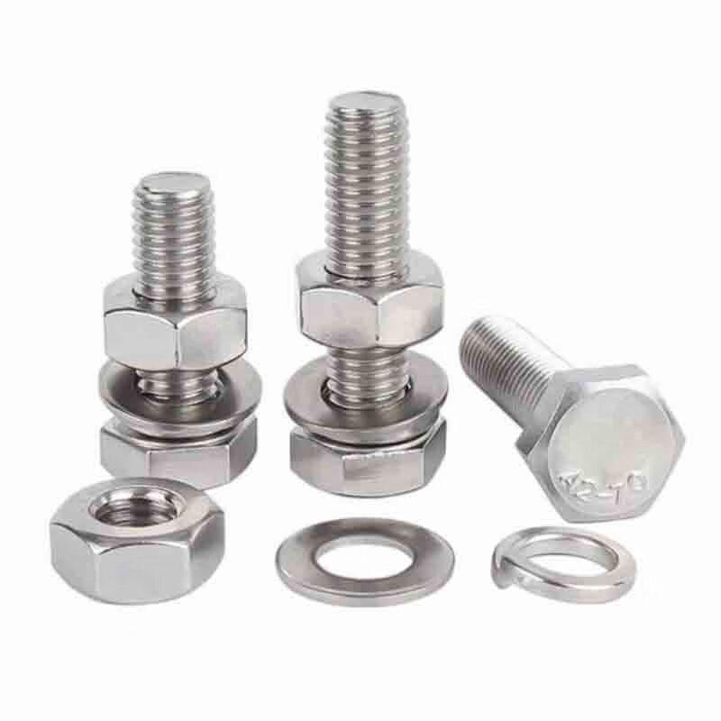 LISM304 Stainless Steel Hex Bolt and Nut Combo Set