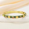 Hawaiian Enamel Vintage Cloisonne Bangle Traditional Chinese Chinese Flower Bangle Classic Ethnic Women's Hand Bracelet Ladies