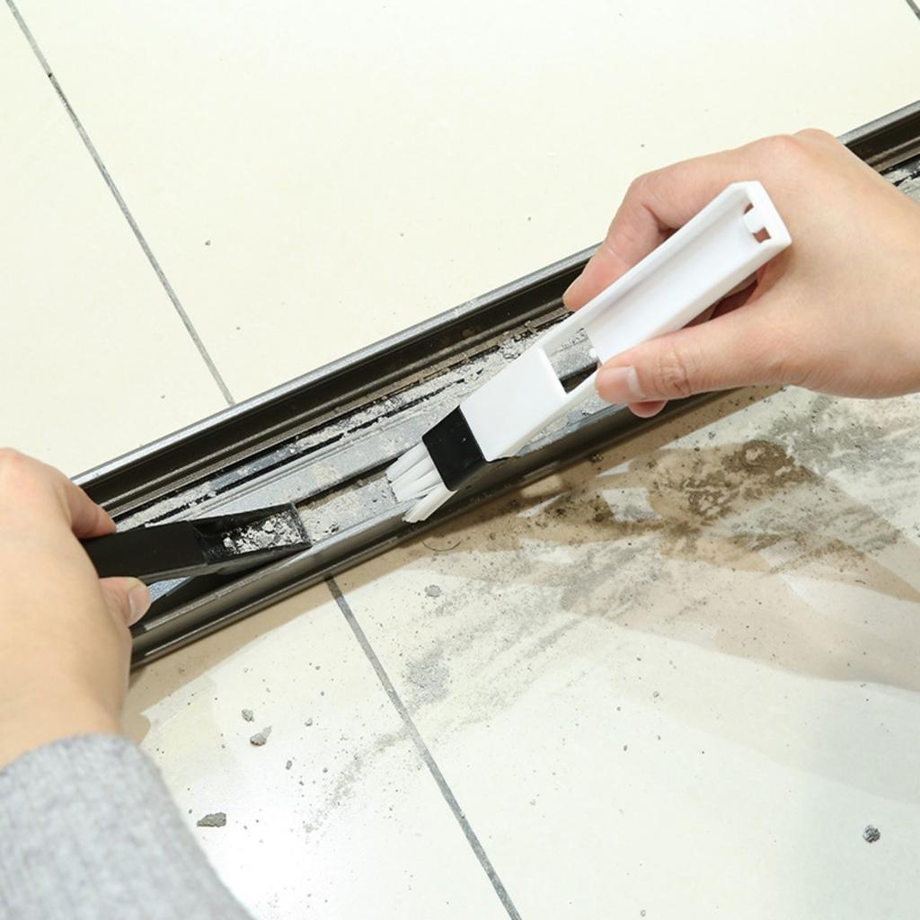 10/1  Window Track Cleaning Brush Detachable Door and Window Eaves Brush,Glass Corner Cleaner,Plastic Edge Gap Cleaner That Does Not Require Charging