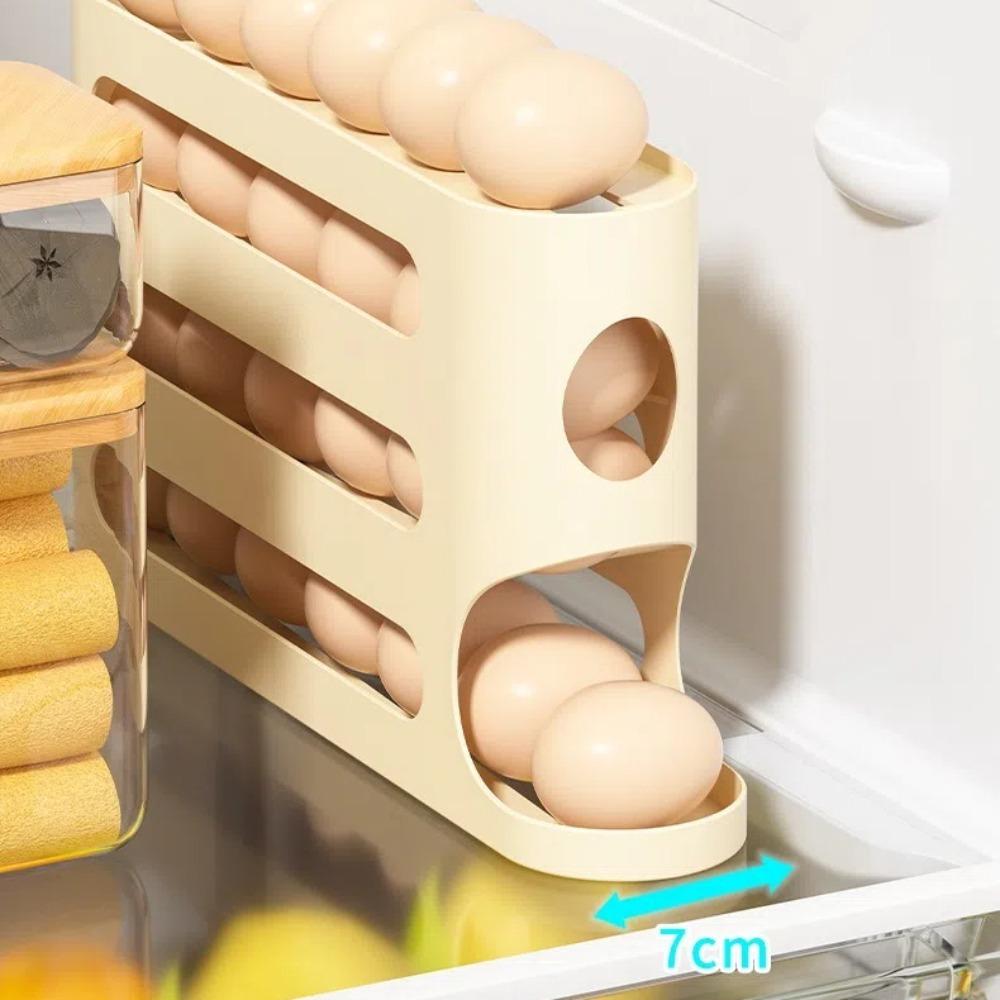 Large Capacity Automatic Egg Roller Transparent Auto-Rolling Egg Dispenser Egg Holder Rack  Kitchen