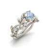 Elegante Hochzeit Braut Blätter Rebe Hohl glänzenden Strass Dame Ring Schmuck