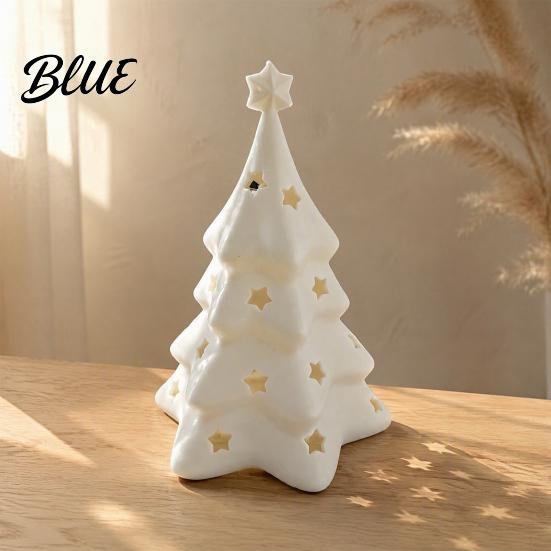 Customizable Holiday Gift Star Design Christmas Lampshade Tree 3D Printed with Hollow Figurine Creative Light Shade Desktop Ornament for