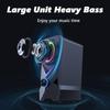 ONIKUMA USB Verdrahteter Lautsprecher RGB Coole Beleuchtung Super Bass Subwoofer HiFi Audio Für Spiel 3D Surround Musik Für PC Laptop 60 MM Einheit Mini Lautsprecher