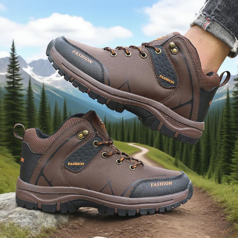 Men's Waterproof Hiking Shoes Comfortable Durable Spring Autumn Camping Hiking Shoes Outdoor Travel Fishing Anti Slip Work Shoes