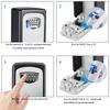 Wall Mounted Key Storage Organizer Boxes with 4 Digit Combination Lock Spare Keys Organizer Boxes Metal Secret Safe Box