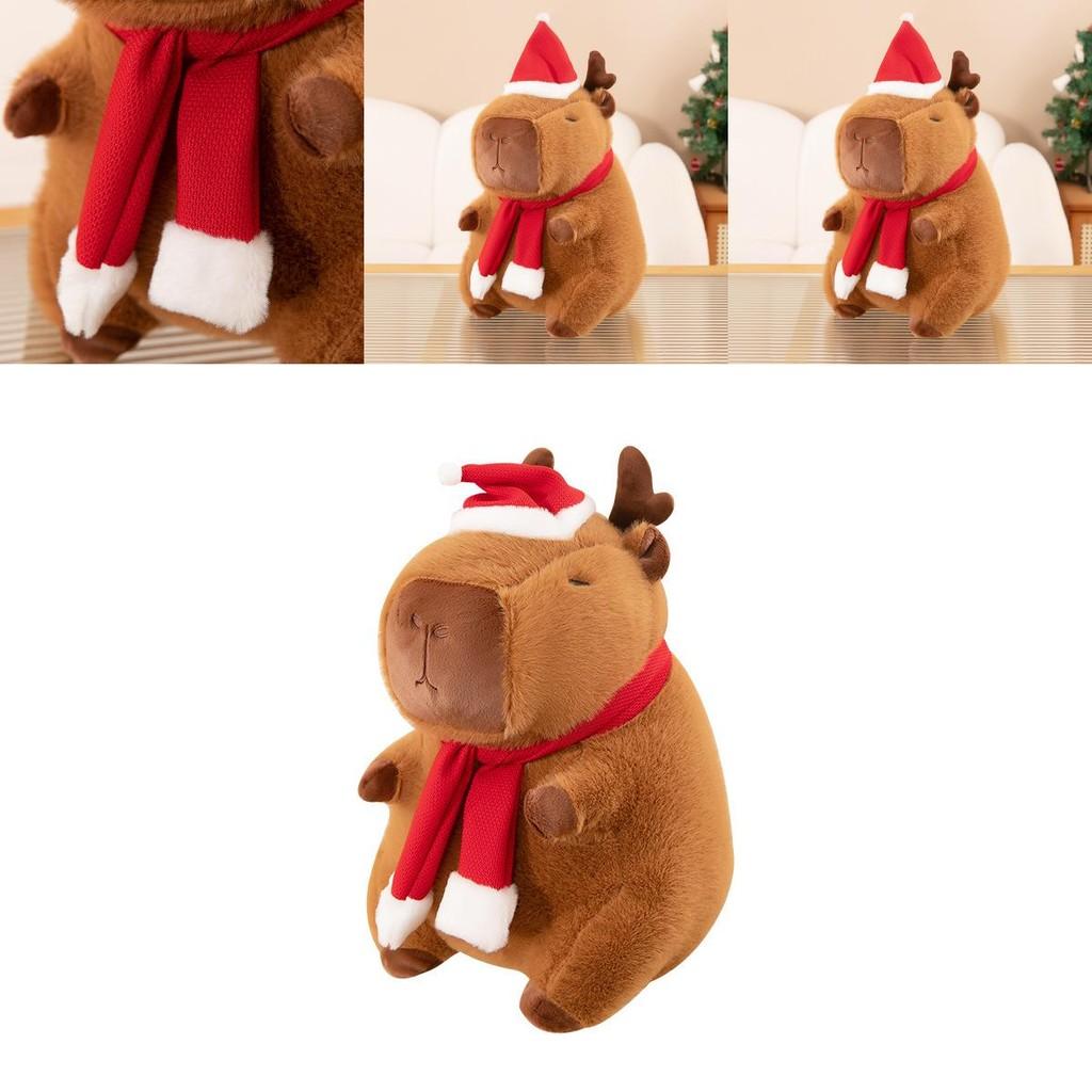 Adorable Brown Capybara Plush Toy Soft Cuddly Cushion For Christmas Decor 30cm To 50cm