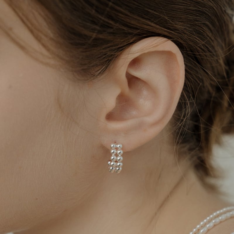 TOU [Silver925] WE020 Silver Bubble Earring