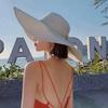 Korean Version of Straw Sun Hat, Foldable Women's Summer Bow Sun Hat, Vacation Big Along the Beach Straw Hat Big Brim
