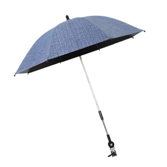 Baby Stroller Umbrella with Clamp UPF 50+ Sun UV Protection Adjustable Waterproof Windproof Universal Outdoor UV Blocking Pram Parasol