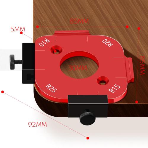 Zhihu Corner Processing Jig, Trimmer Guide, Corner Jig, 2-Piece Set, Trimmer Jig, R Corner, Arc Jig Router Template, Arc Cutting Auxiliary Tool, Alumi